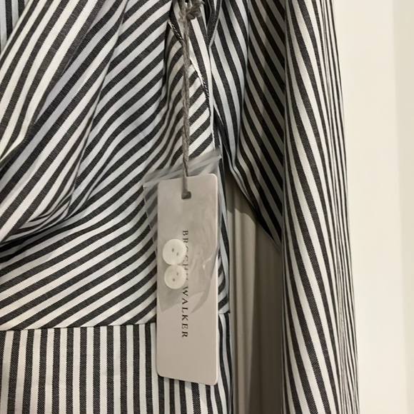 BROCHU WALKER Fraser gray stripe Ashland Stripe dress XS - Picture 3 of 9
